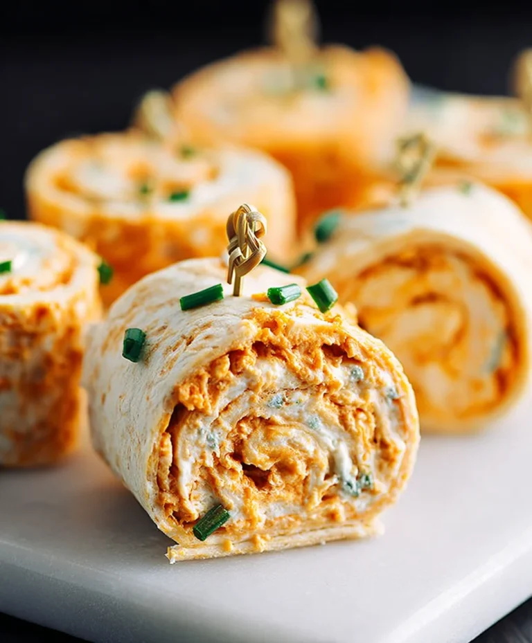 Spicy Buffalo Chicken Tortilla Pinwheels-Easy Appetizer