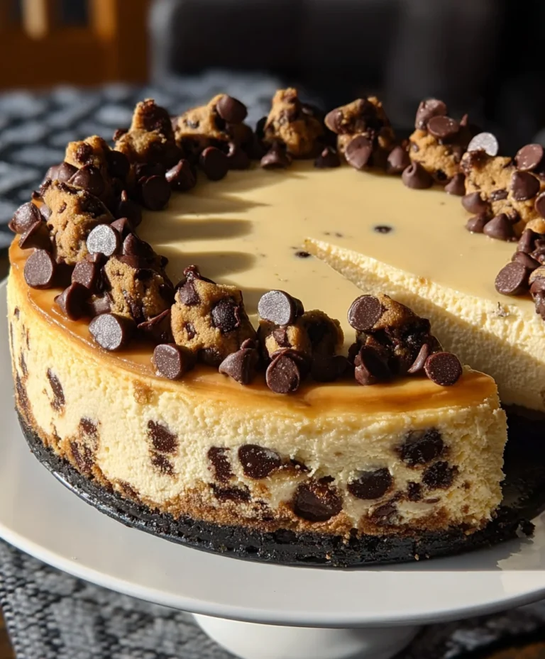 Chocolate Chip Cookie Cheesecake-Decadent Dessert