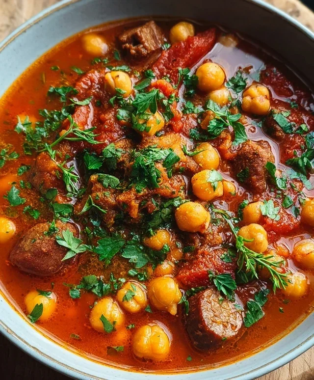 Beef Beef Chorizo Chickpea Stew