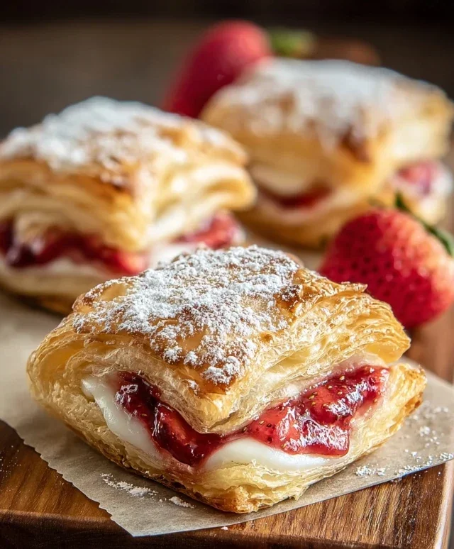 Strawberry Flaky Puffs