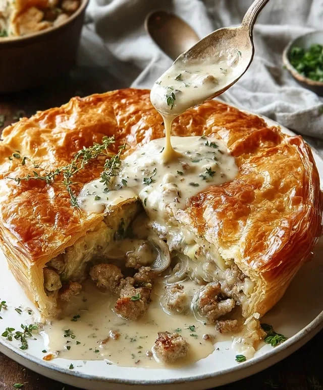 Sausage Gravy Puff Pie
