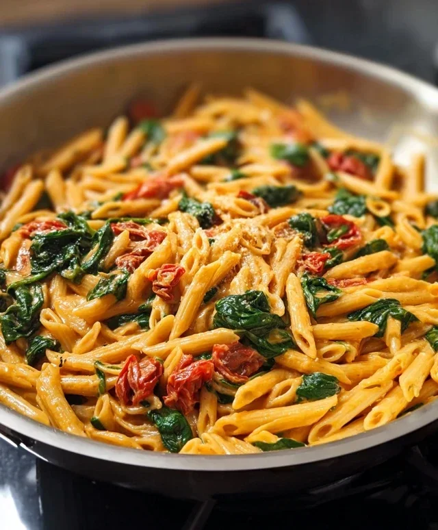 One-Pot Spinach Tomato Pasta