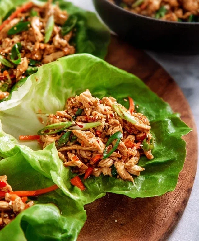 Thai Chicken Lettuce Wraps