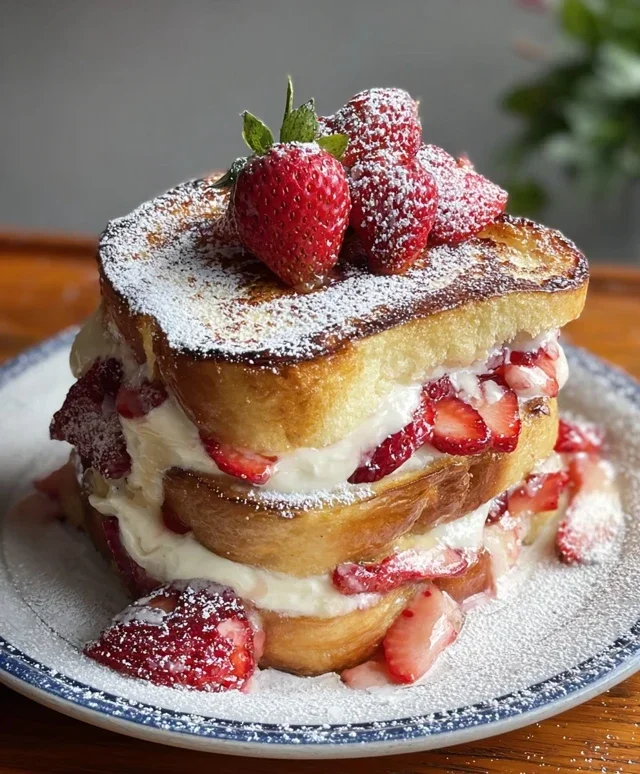 Strawberry Cream Cheese Stuffed French Toast