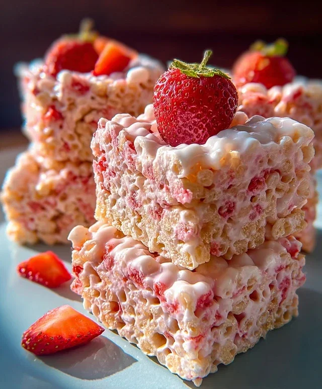Strawberry Crunch Rice Krispie Treats