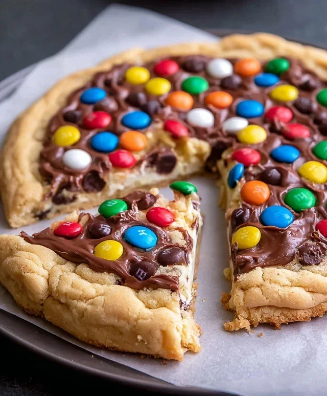 M&M Cookie Pizza