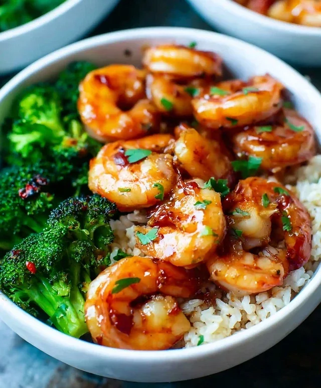 Honey Garlic Shrimp Bowls