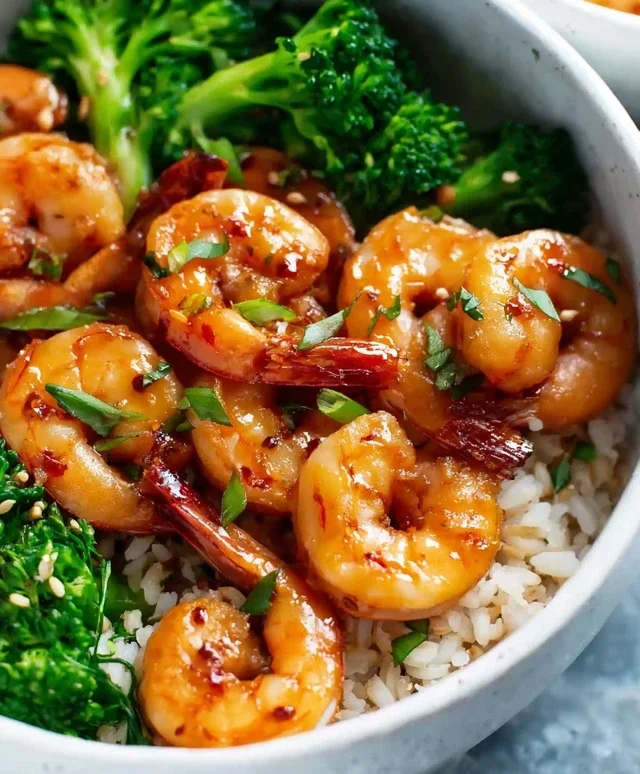 Honey Garlic Shrimp Bowls