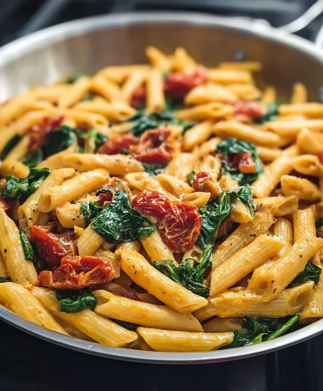 One-Pot Spinach Tomato Pasta