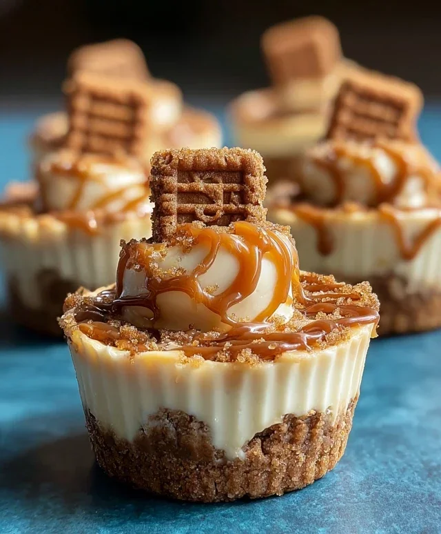 Mini Cookie Butter Cheesecake Cups