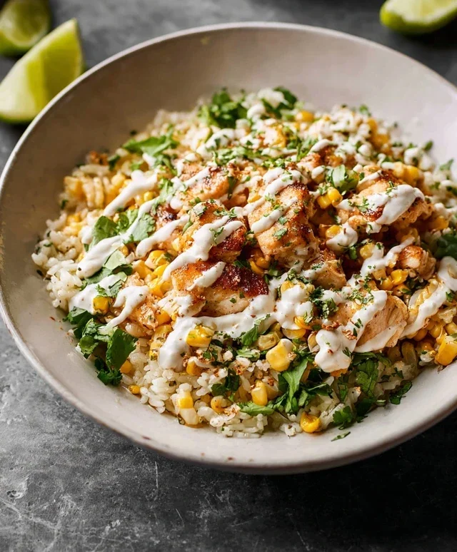 Street Corn Chicken Rice Bowl Recipe