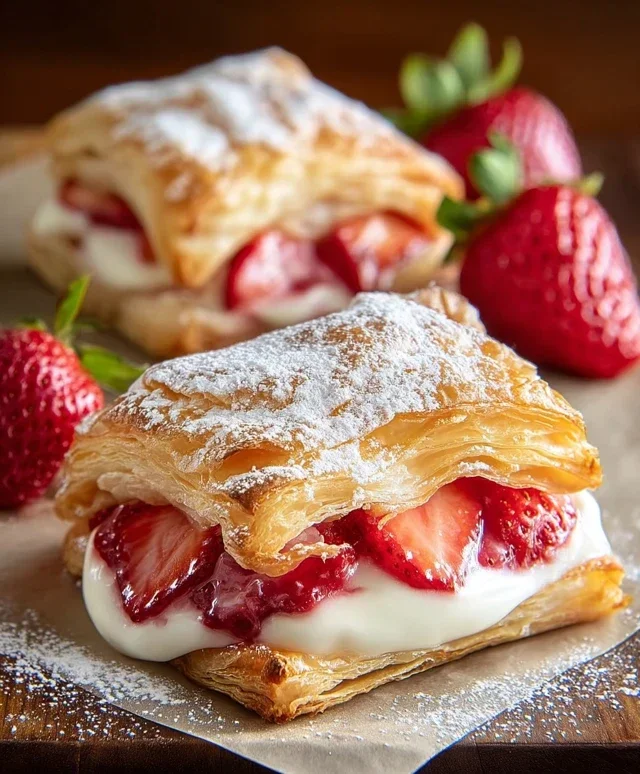Strawberry Flaky Puffs