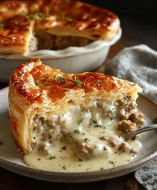 Sausage Gravy Puff Pie