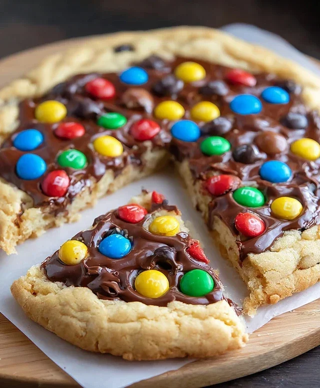 M&M Cookie Pizza