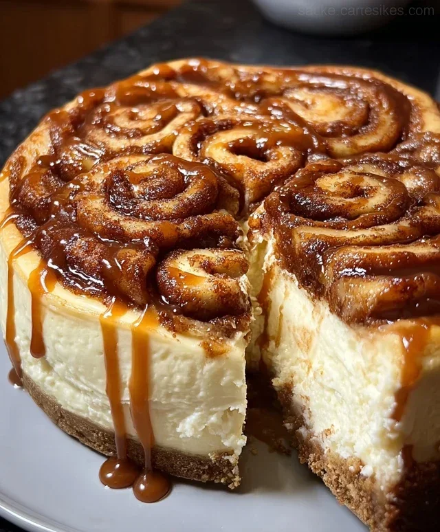 Cinnamon Roll Honeybun Cheesecake