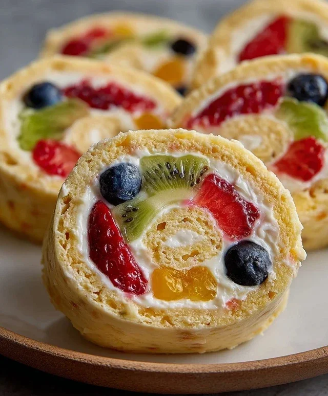 Cheesecake Fruit Salad Roll Ups