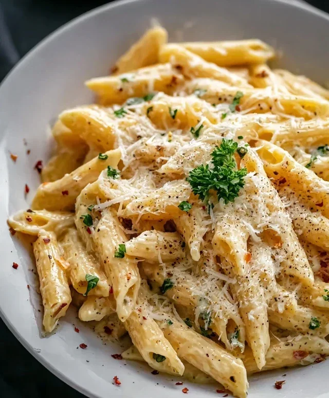 One Pot Creamy Garlic Pasta (Just 20 Minutes!)