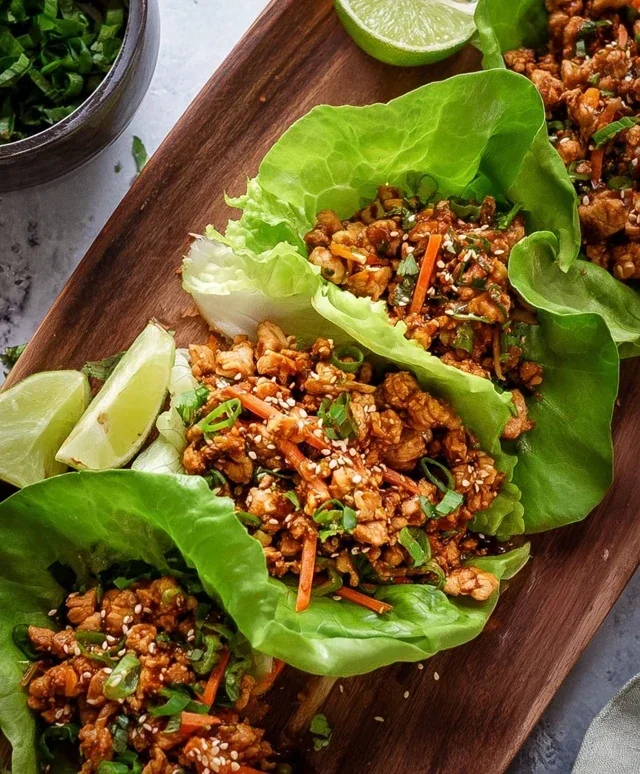 Thai Chicken Lettuce Wraps