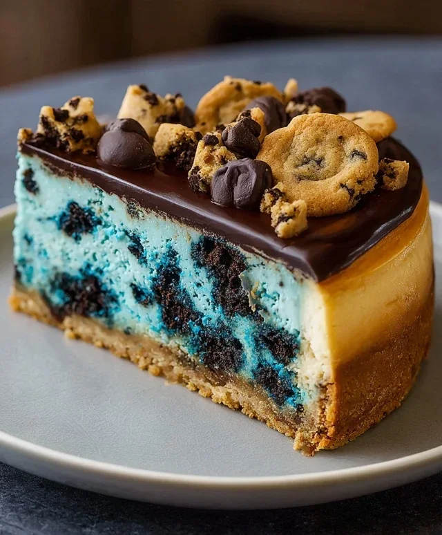 Cookie Monster Cheesecake