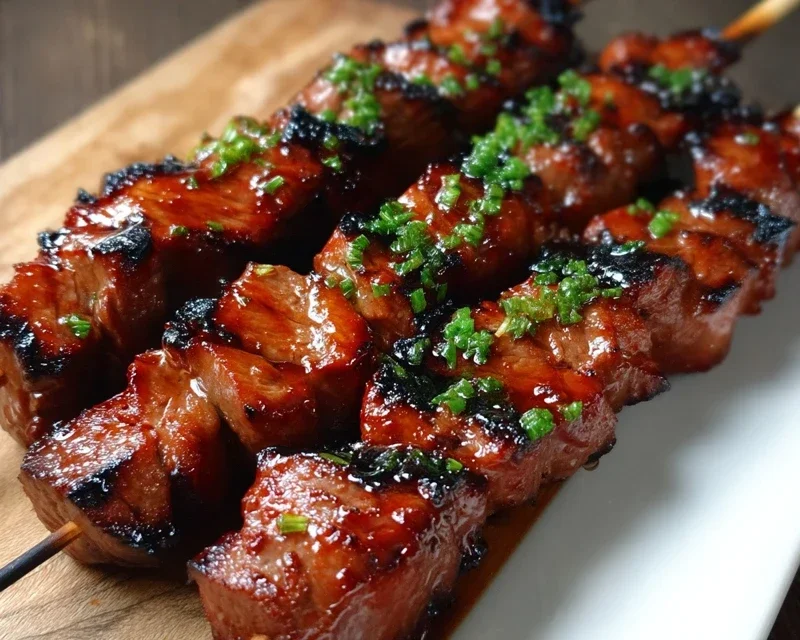 BBQ Beef Skewers with Filipino BBQ Marinade