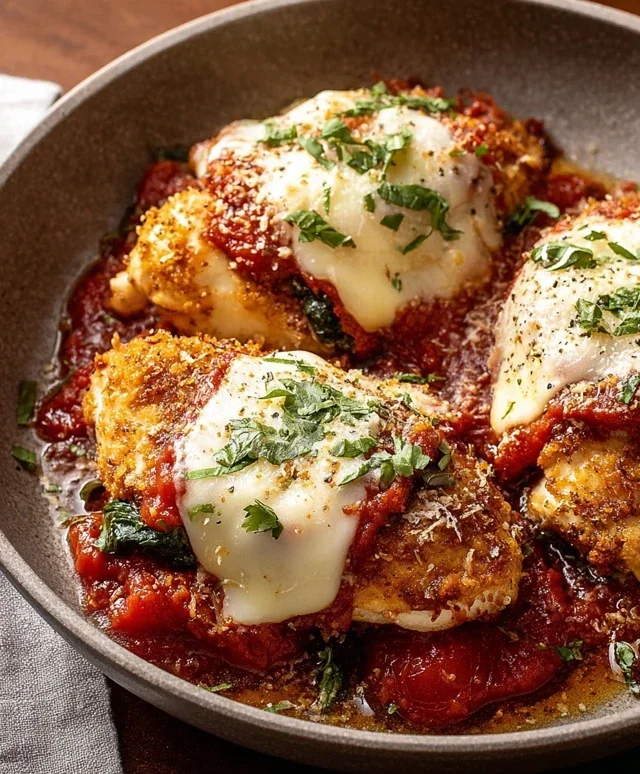 Stuffed Chicken Parmesan Dish
