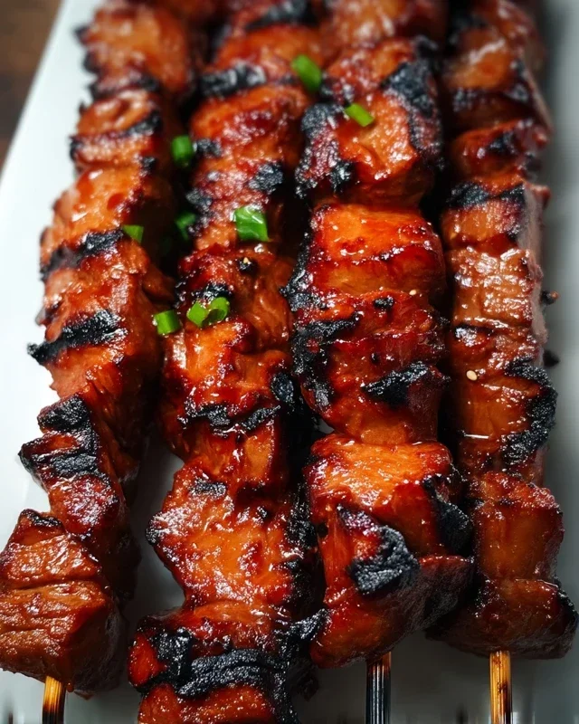 BBQ Beef Skewers with Filipino BBQ Marinade