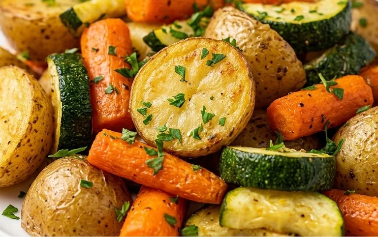 Roasted Potatoes Carrots Zucchini Recipe