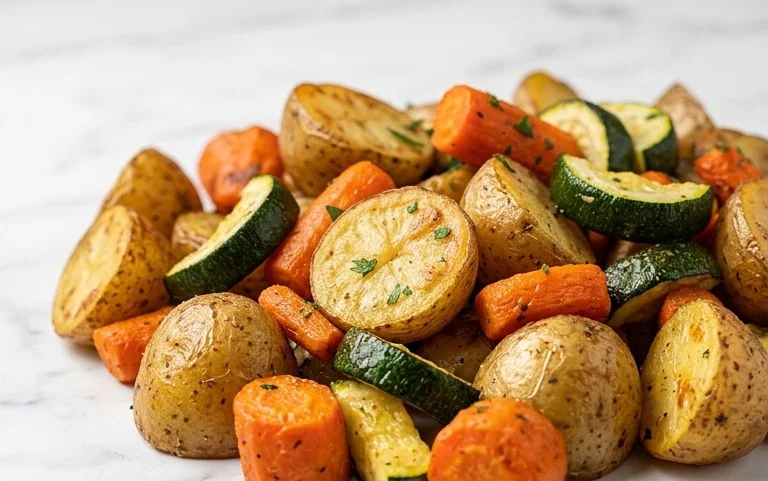 Roasted Potatoes Carrots Zucchini Recipe