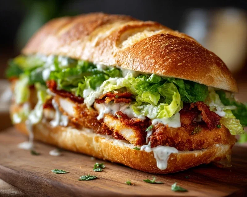 Crispy Chicken Caesar Sandwich