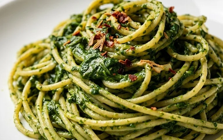 Pasta with Spinach Sauce