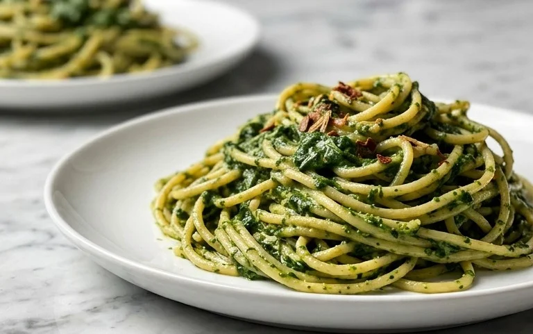 Pasta with Spinach Sauce