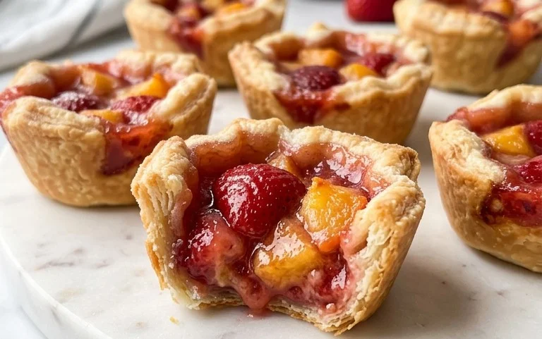 Strawberry Peach Pie Bites