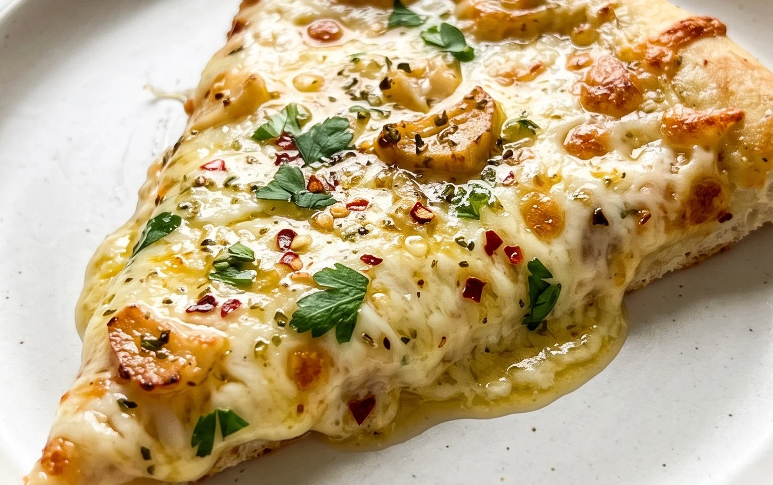 buttery garlic pizza