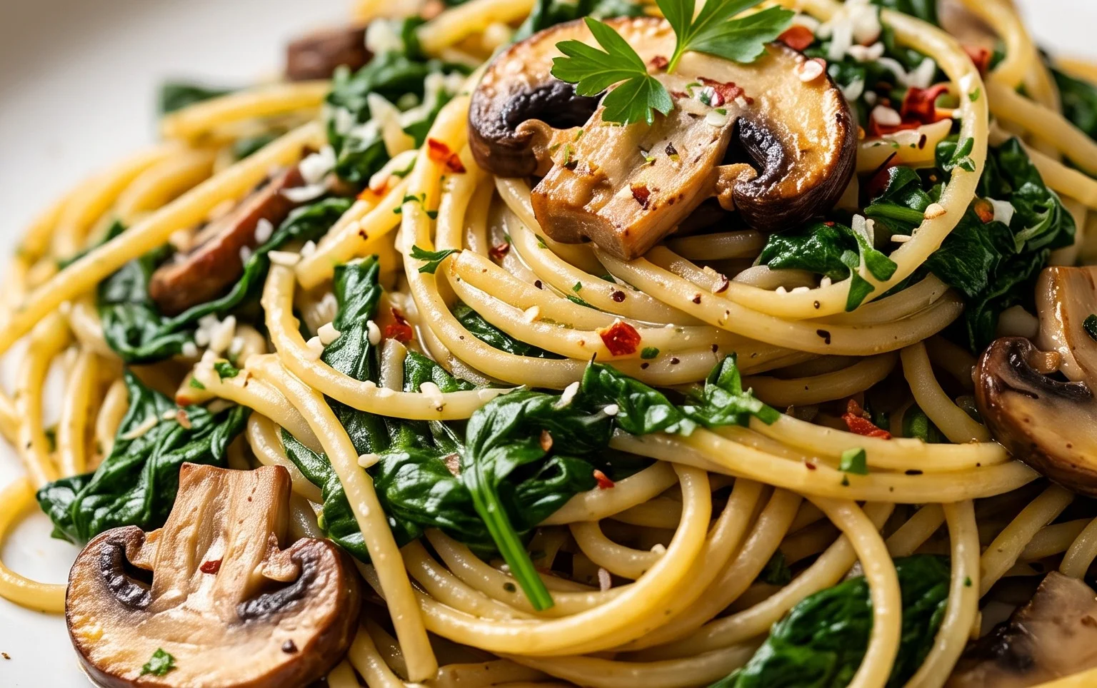 Spinach Mushroom Pasta