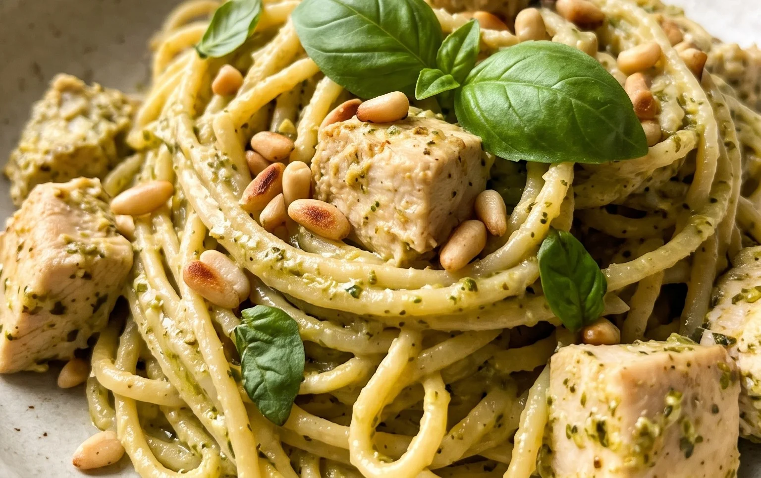 Creamy Chicken Pesto Pasta