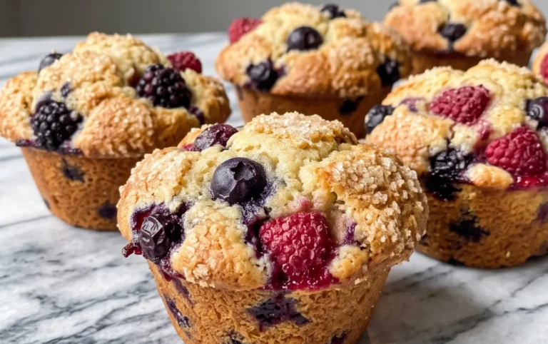 Bakery Style Mixed Berry Muffins | with Frozen Berries