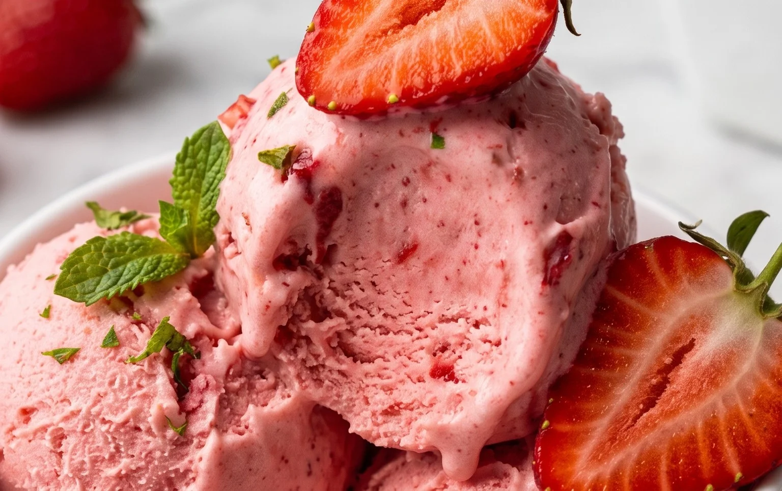 Homemade Strawberry Ice Cream