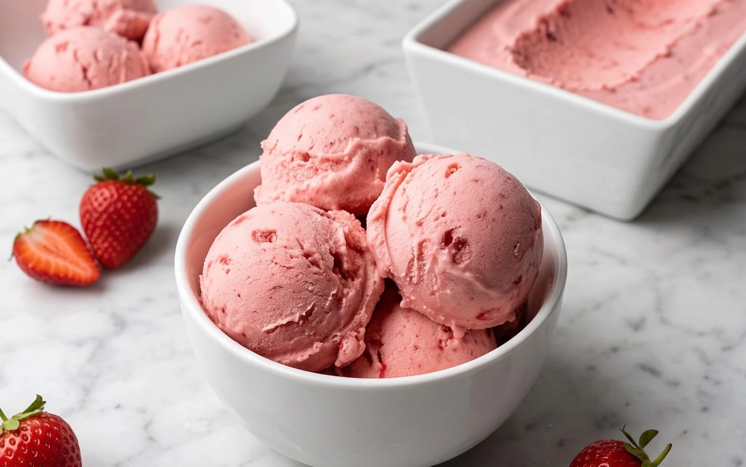 Homemade Strawberry Ice Cream