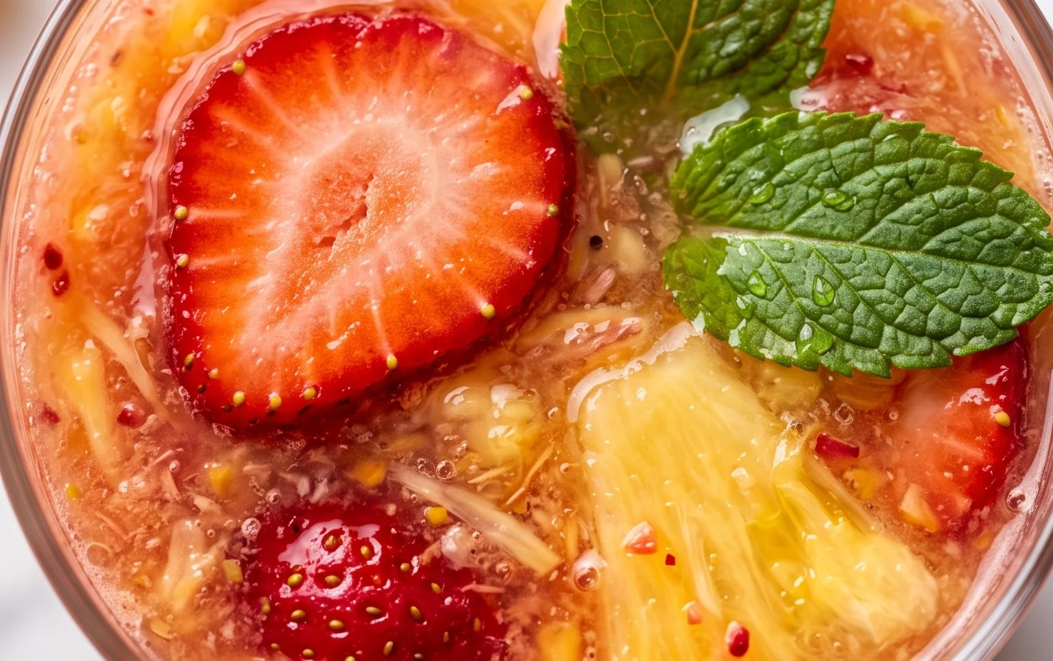 Pineapple Strawberry Agua Fresca
