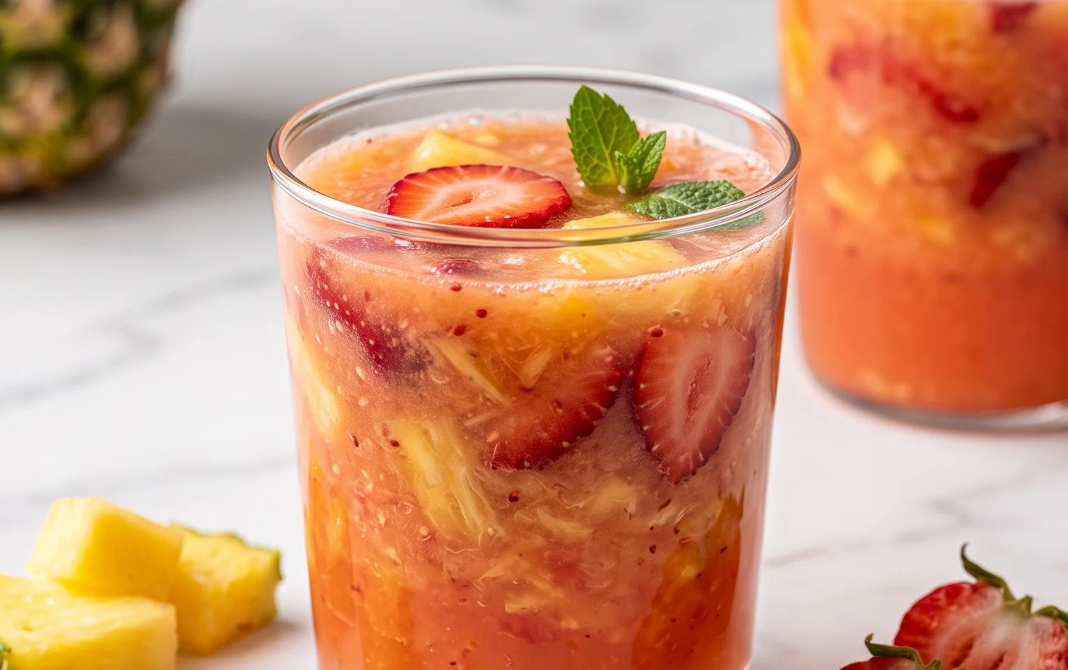 Pineapple Strawberry Agua Fresca