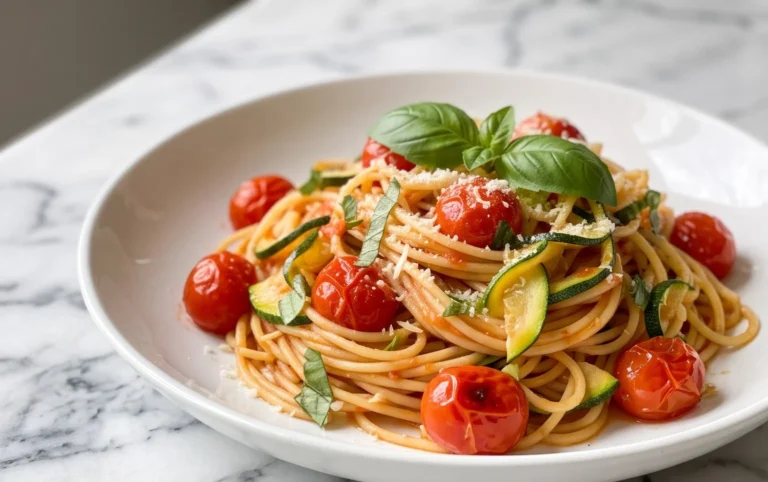 Healthy Tomato Zucchini Pasta