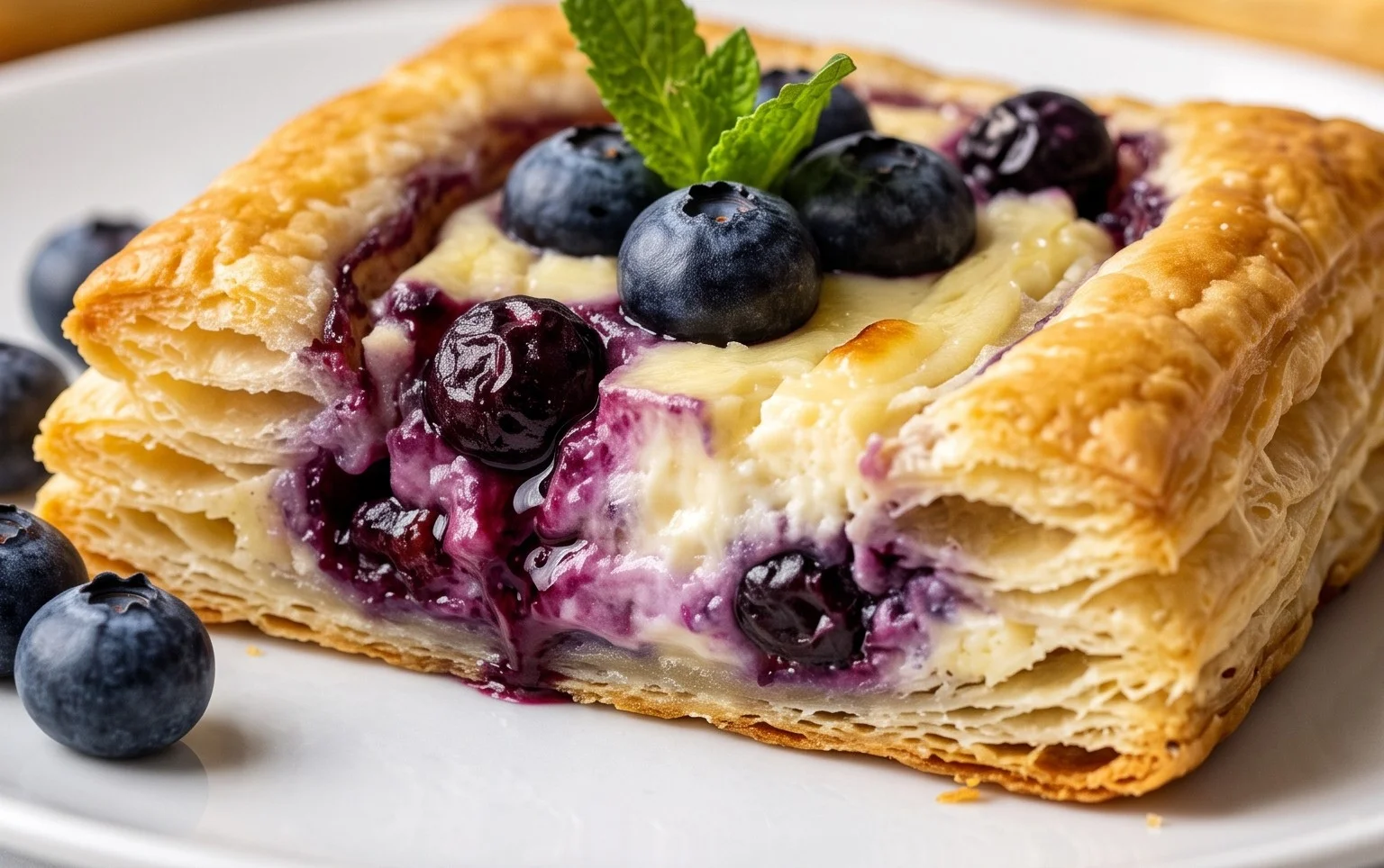 Blueberry Cream Cheese Puff Pastry