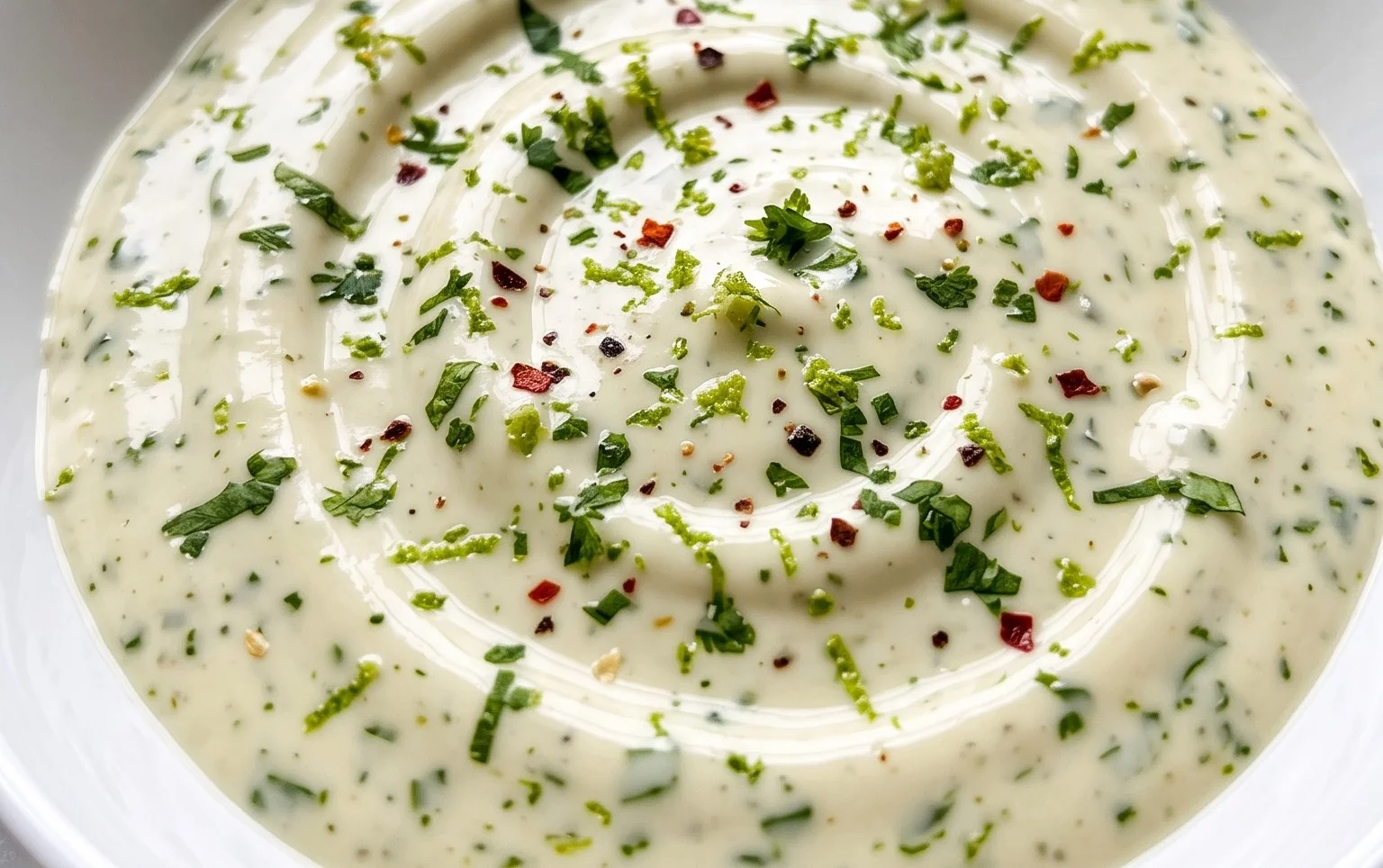 Creamy Garlic Lime Cilantro Sauce