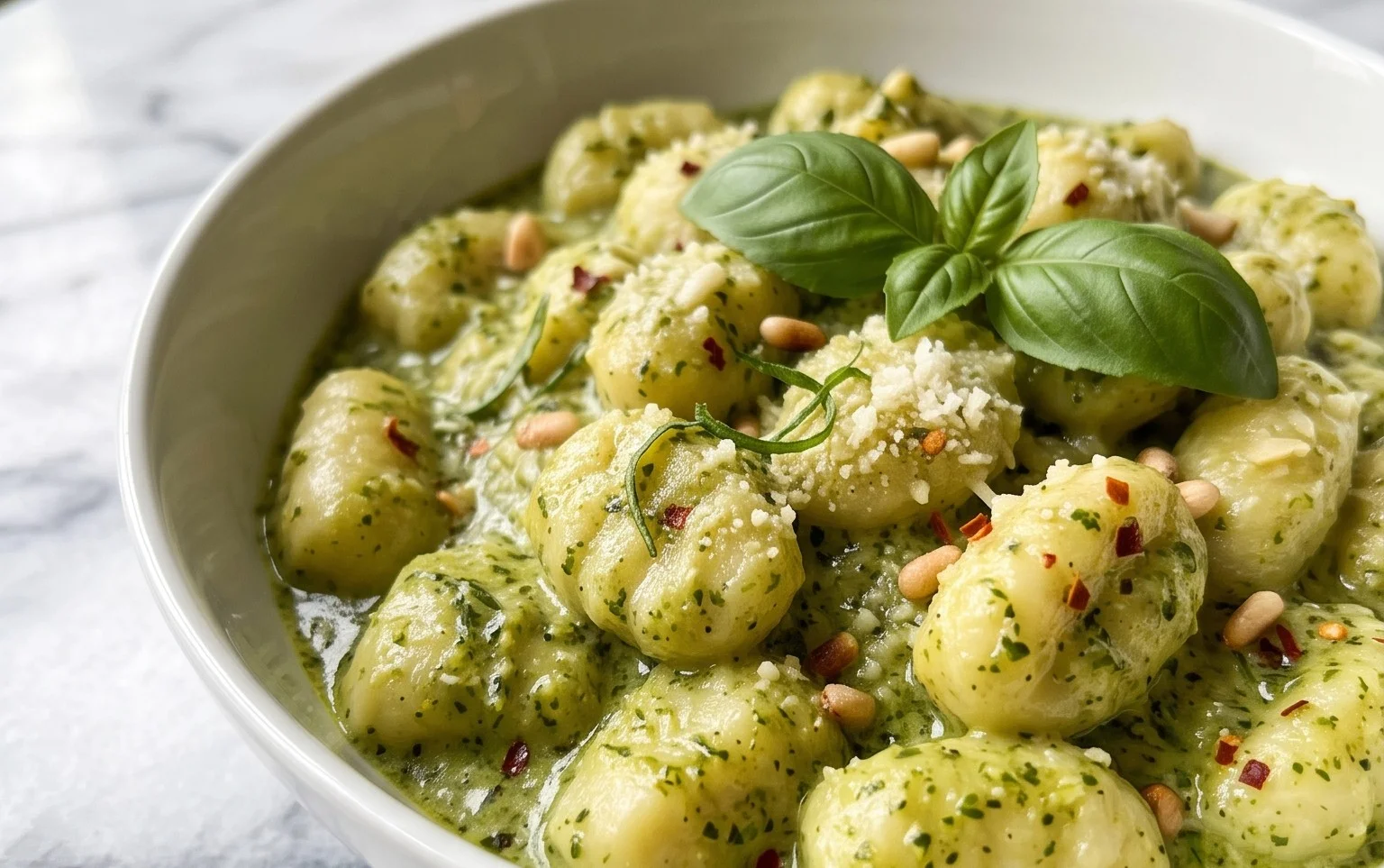 Creamy Pesto Gnocchi