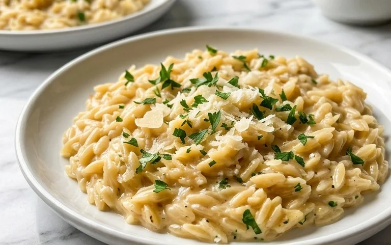 Creamy Garlic Parmesan Orzo