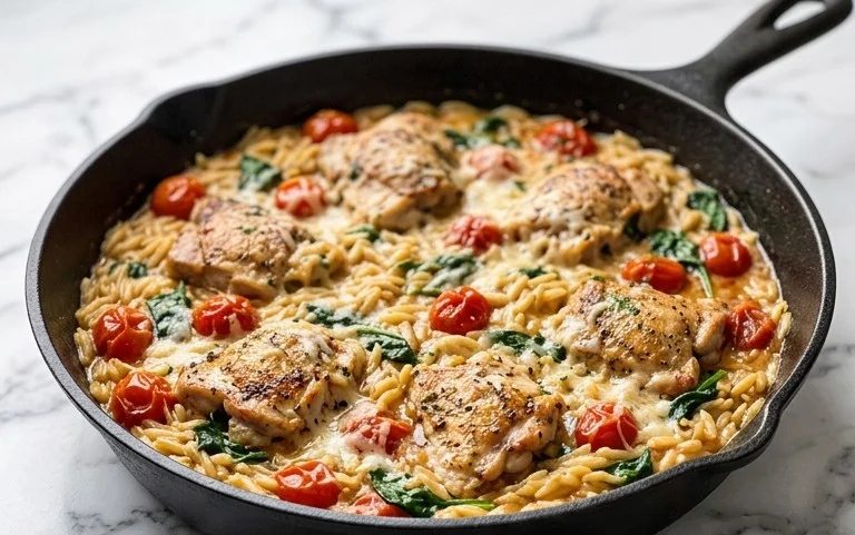 Chicken Orzo (30-Minutes, One-Pan)