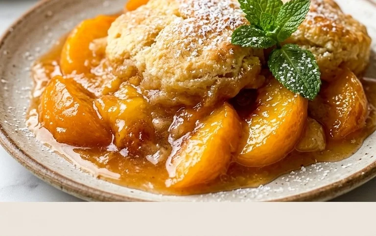 The Easiest Southern Peach Cobbler