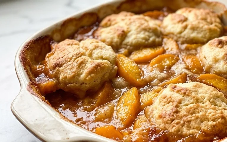 The Easiest Southern Peach Cobbler