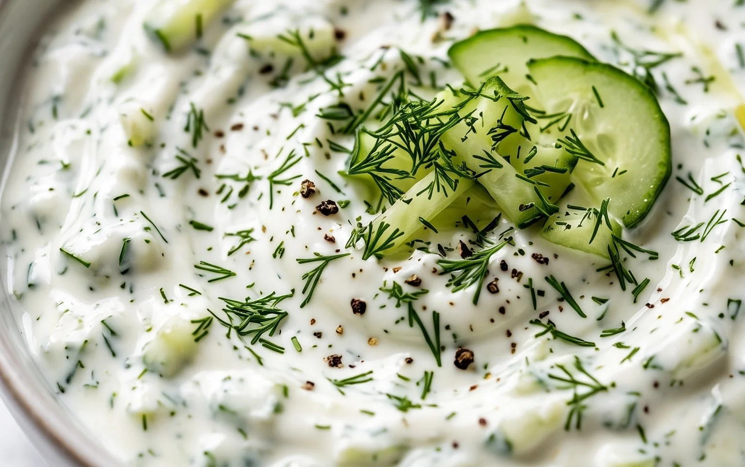 Cucumber Dip with Sour Cream and Dill