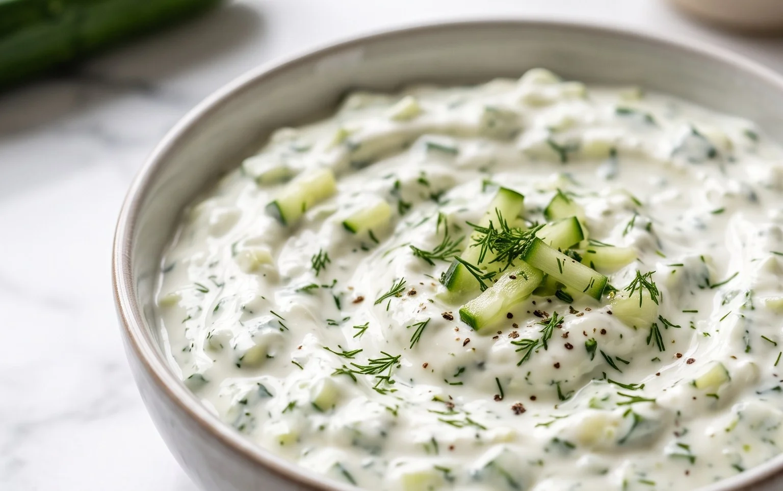 Cucumber Dip with Sour Cream and Dill